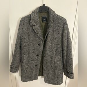 Todd Snyder Grey Wool Herringbone Car Coat Sz M